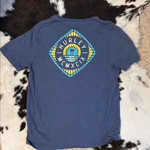 Hurley Blue and Yellow Short Sleeve Tees